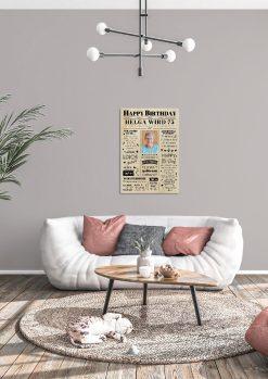 Meilensteintafel Chalkboard Geschenk 70. Geburtstag Zeitung Geburtstagsposter Jahrgangsposter Personalisiert Frau Mann Happy Birthday04