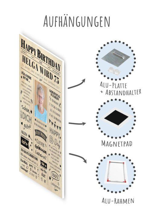 Meilensteintafel Chalkboard Geschenk 70. Geburtstag Zeitung Geburtstagsposter Jahrgangsposter Personalisiert Frau Mann Happy Birthday10
