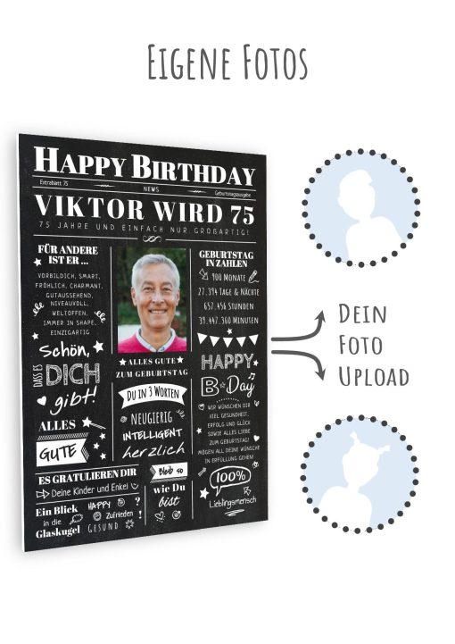 Meilensteintafel Chalkboard Geschenk 70. Geburtstag Zeitung Geburtstagsposter Jahrgangsposter Personalisiert Frau Mann Happy Birthday11