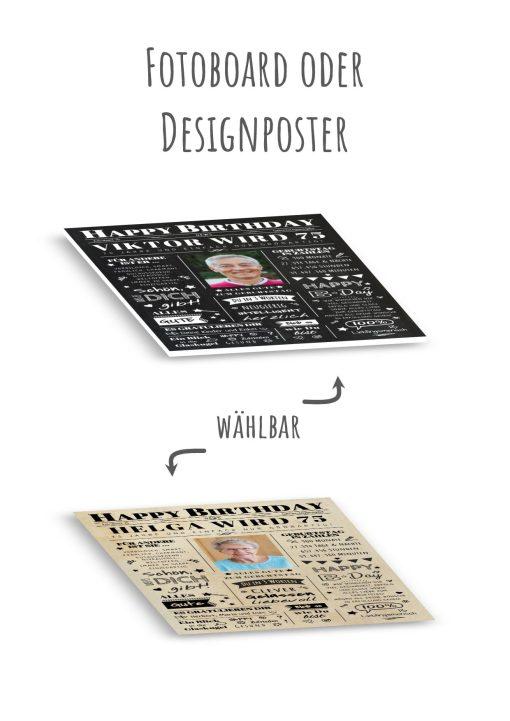 Meilensteintafel Chalkboard Geschenk 70. Geburtstag Zeitung Geburtstagsposter Jahrgangsposter Personalisiert Frau Mann Happy Birthday13