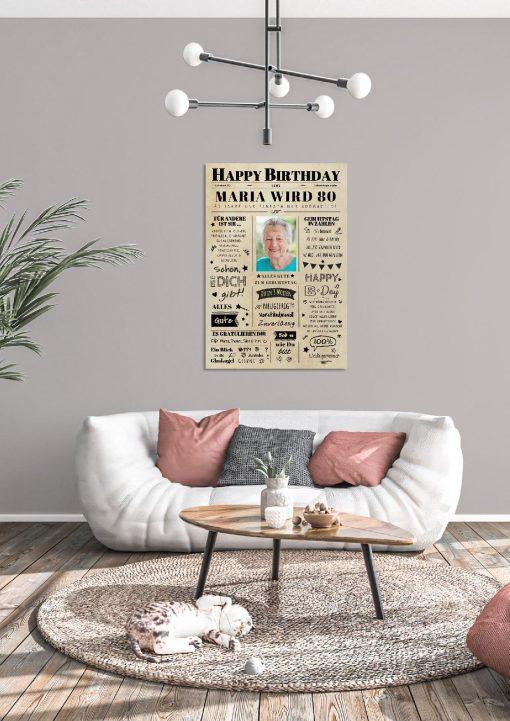 Meilensteintafel Chalkboard Geschenk 80. Geburtstag Zeitung Geburtstagsposter Jahrgangsposter Personalisiert Frau Mann Happy Birthday04