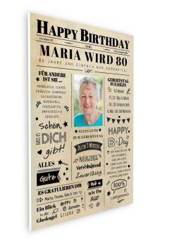 Meilensteintafel Chalkboard Geschenk 80. Geburtstag Zeitung Geburtstagsposter Jahrgangsposter Personalisiert Frau Mann Happy Birthday08