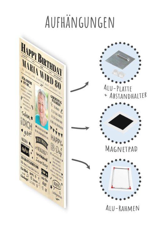 Meilensteintafel Chalkboard Geschenk 80. Geburtstag Zeitung Geburtstagsposter Jahrgangsposter Personalisiert Frau Mann Happy Birthday10