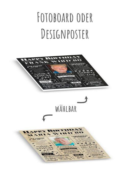 Meilensteintafel Chalkboard Geschenk 80. Geburtstag Zeitung Geburtstagsposter Jahrgangsposter Personalisiert Frau Mann Happy Birthday13