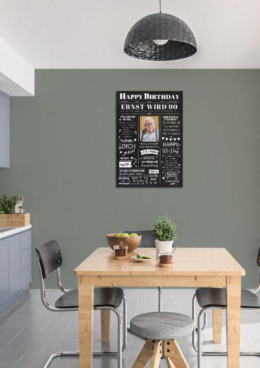 Meilensteintafel Chalkboard Geschenk 90. Geburtstag Zeitung Geburtstagsposter Jahrgangsposter Personalisiert Frau Mann Happy Birthday02