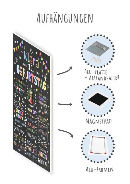 Meilensteintafel Chalkboard Geschenk 10. Geburtstag Personalisiert Geburtstagstafel Junge Mädchen Konfetti 009
