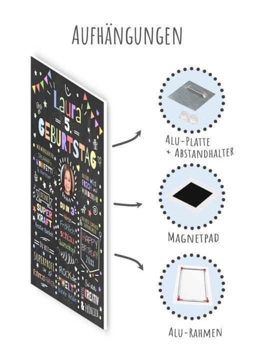 Meilensteintafel Chalkboard Geschenk 5. Geburtstag Personalisiert Geburtstagstafel Junge Mädchen Konfetti 009