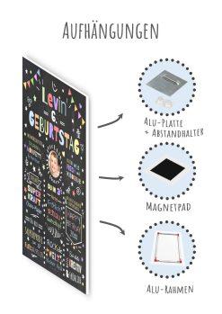 Meilensteintafel Chalkboard Geschenk 6. Geburtstag Personalisiert Geburtstagstafel Junge Mädchen Konfetti 009