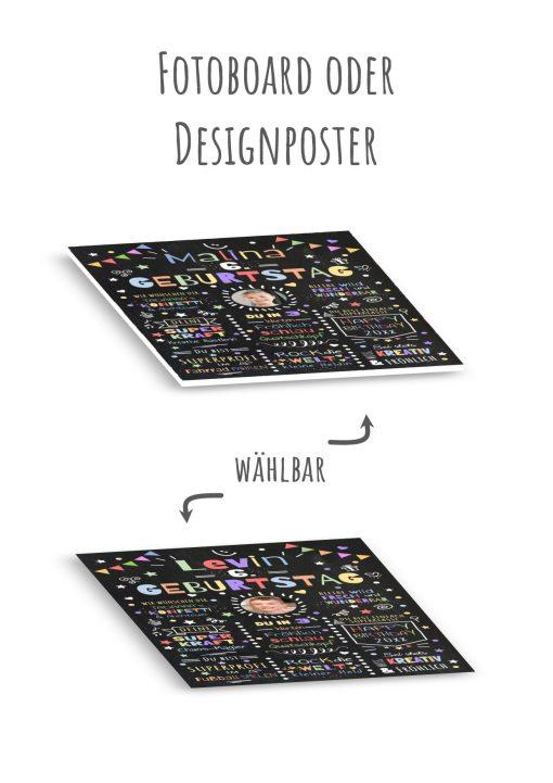 Meilensteintafel Chalkboard Geschenk 6. Geburtstag Personalisiert Geburtstagstafel Junge Mädchen Konfetti 012